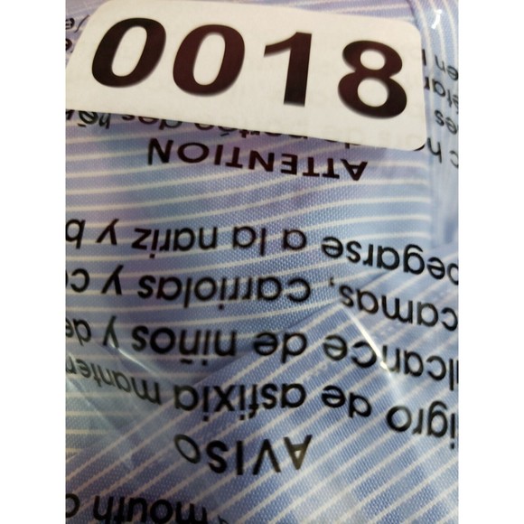 Vintage Lands End Blue Pinstripe Men Button Down Dress Shirt 16 1/2 34 - Picture 11 of 11